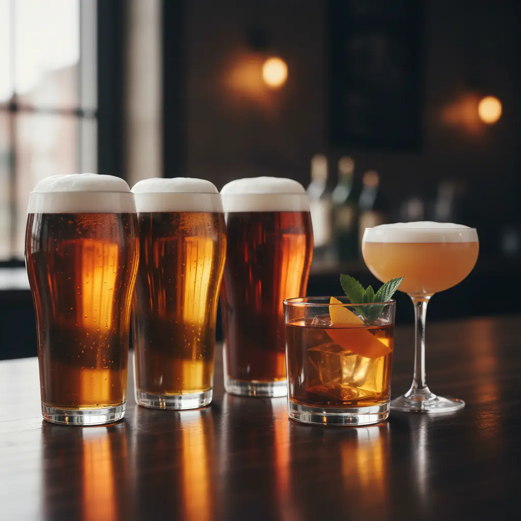 Cold draft beer